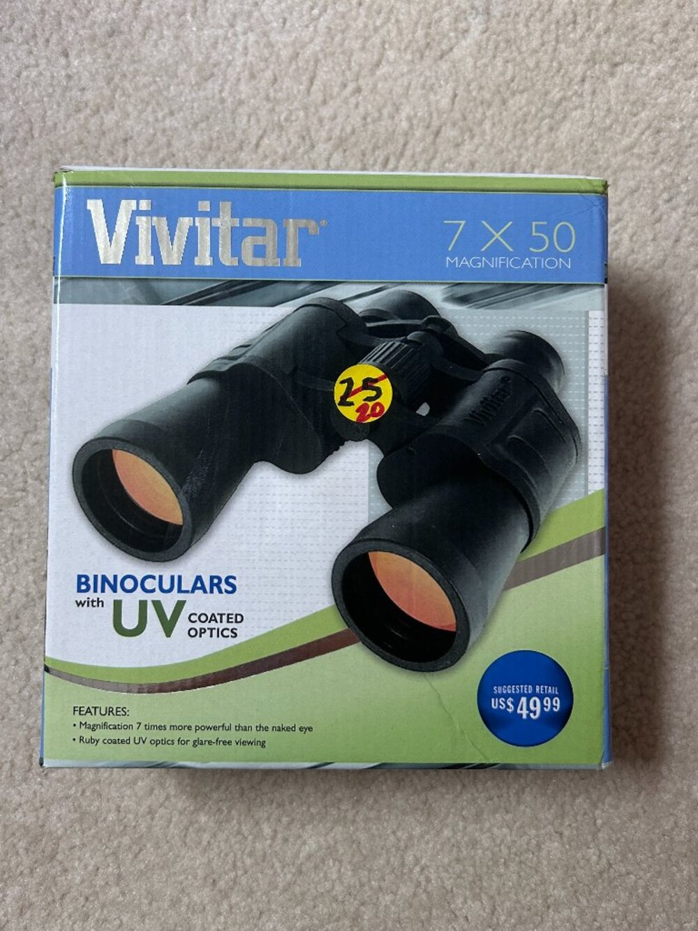 Pre-owned READ DESC Vivitar Binoculars 7 x 50 Magnification, UV Coated Optics